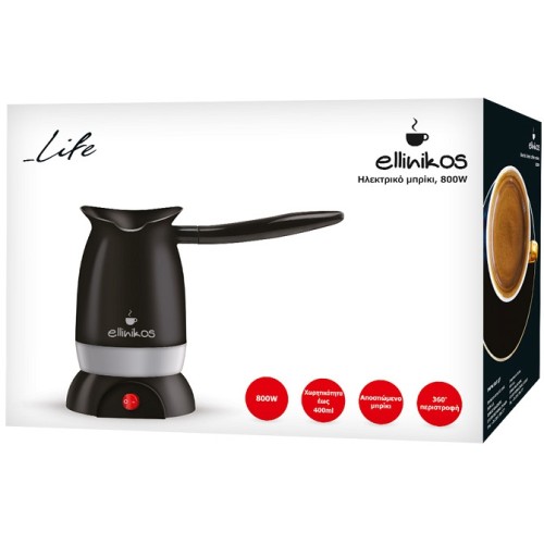 ELECTRIC COFFEE POT LIFE ELLINIKOS (221-0046) ΜΑΥΡΟ